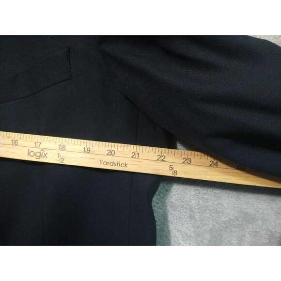 Brooks Brothers Jacket Mens 44L Black Stretch Sport Coat Wool Blazer 346 Preppy - Picture 4 of 8